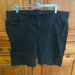 Torrid Denim Black Bombshell Skinny Premium Stretch High Rise Shorts size 20